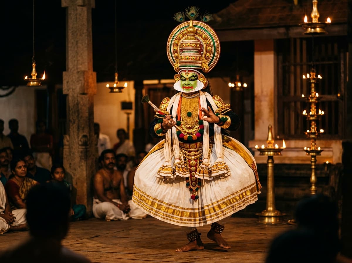 Kathakali classical dance performance in Kerala